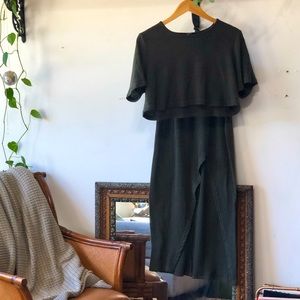 Shein Set- Crop Top + Maxi Skirt Sz 1X